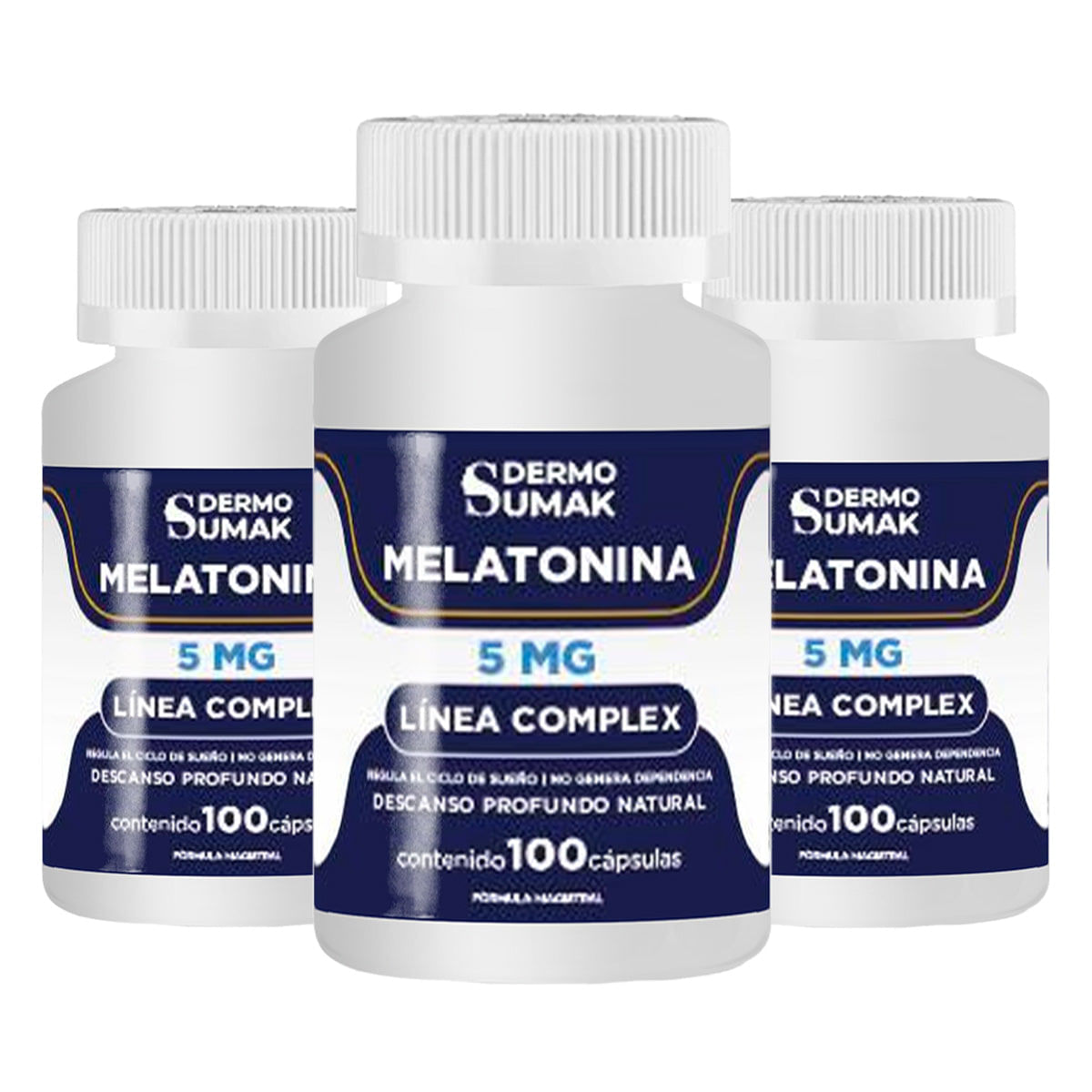 Melatonina Complex 5mg - 100 Cap - Dermo Sumak 3 und