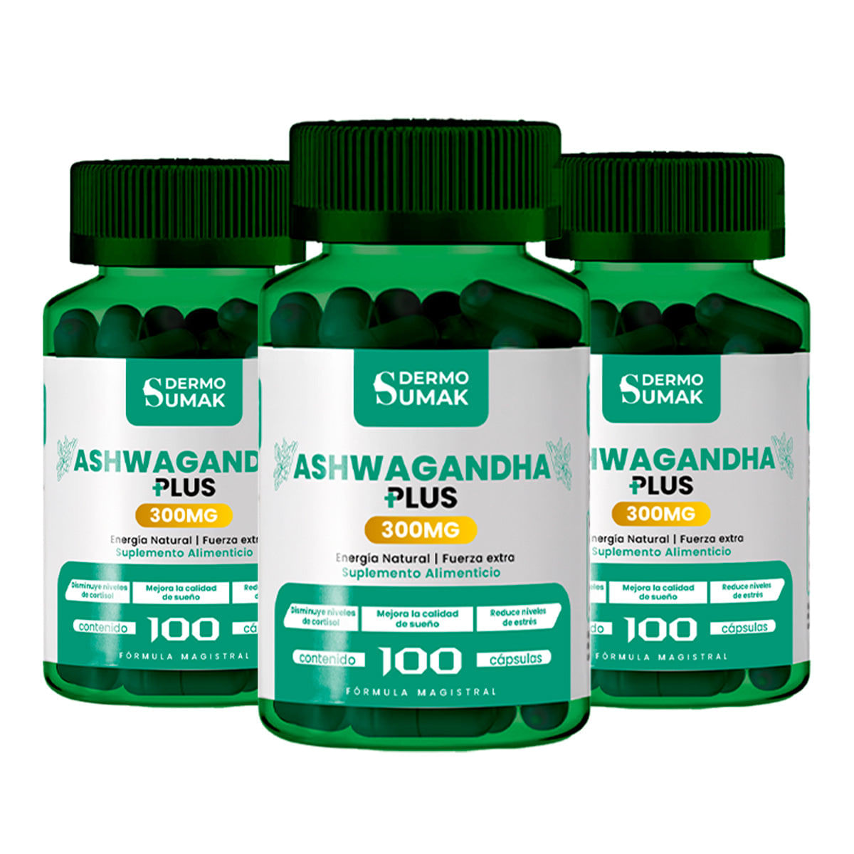 Ashwagandha Plus 100mg - 100 Cap - Dermo Sumak 3 und