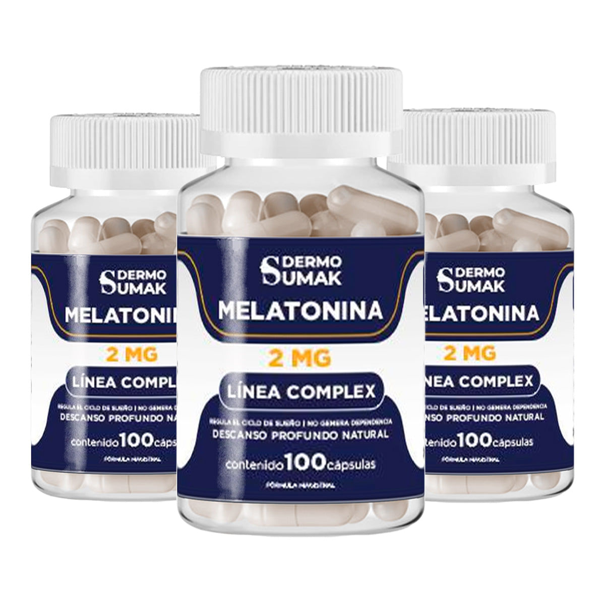 Melatonina 2mg - 100 Cap - Dermo Sumak 3 und