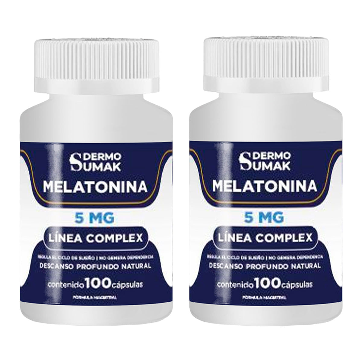 Melatonina Complex 5mg - 100 Cap - Dermo Sumak 2 und
