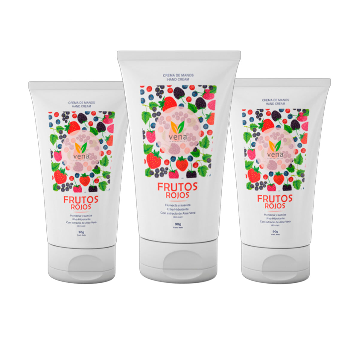 Crema de Manos Frutos Rojos 90gr Vena 3 und