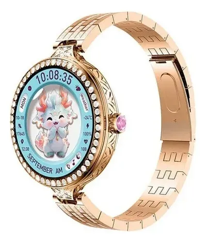 SMARTWATCH HW16 MINI INCLUYE PULSERA Y ARETES DORADO