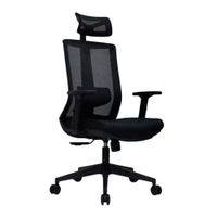 Silla de Oficina Ergonómica Kum Nylon  Reclinable Presidente Negro Alta Ofideas