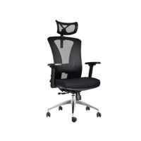 Silla De Oficina Reclinable De Malla Versalles Presidente Negro Ofideas
