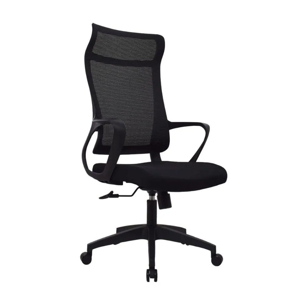 Silla de Oficina Giratorio Rigs Presidente Malla Negro Con Cabecero Ofideas