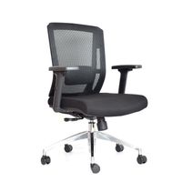 Silla De Oficina Giratoria Ergonómica Delphi II Gerente 3D. Aluminio Negro Ofideas
