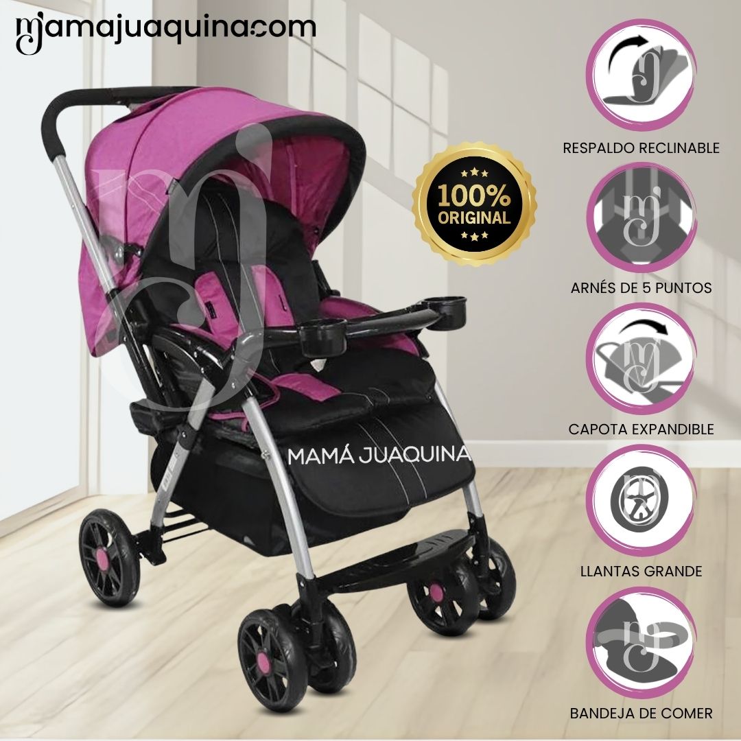 Coche Cuna de Lujo «ROSY» Edición Limitada Fucsia
