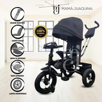 Triciclo Guiador para Niños «EFABEL» Negro - copy