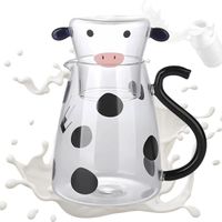 Jarra de Borosilicato Con Vaso Modelo Vaca
