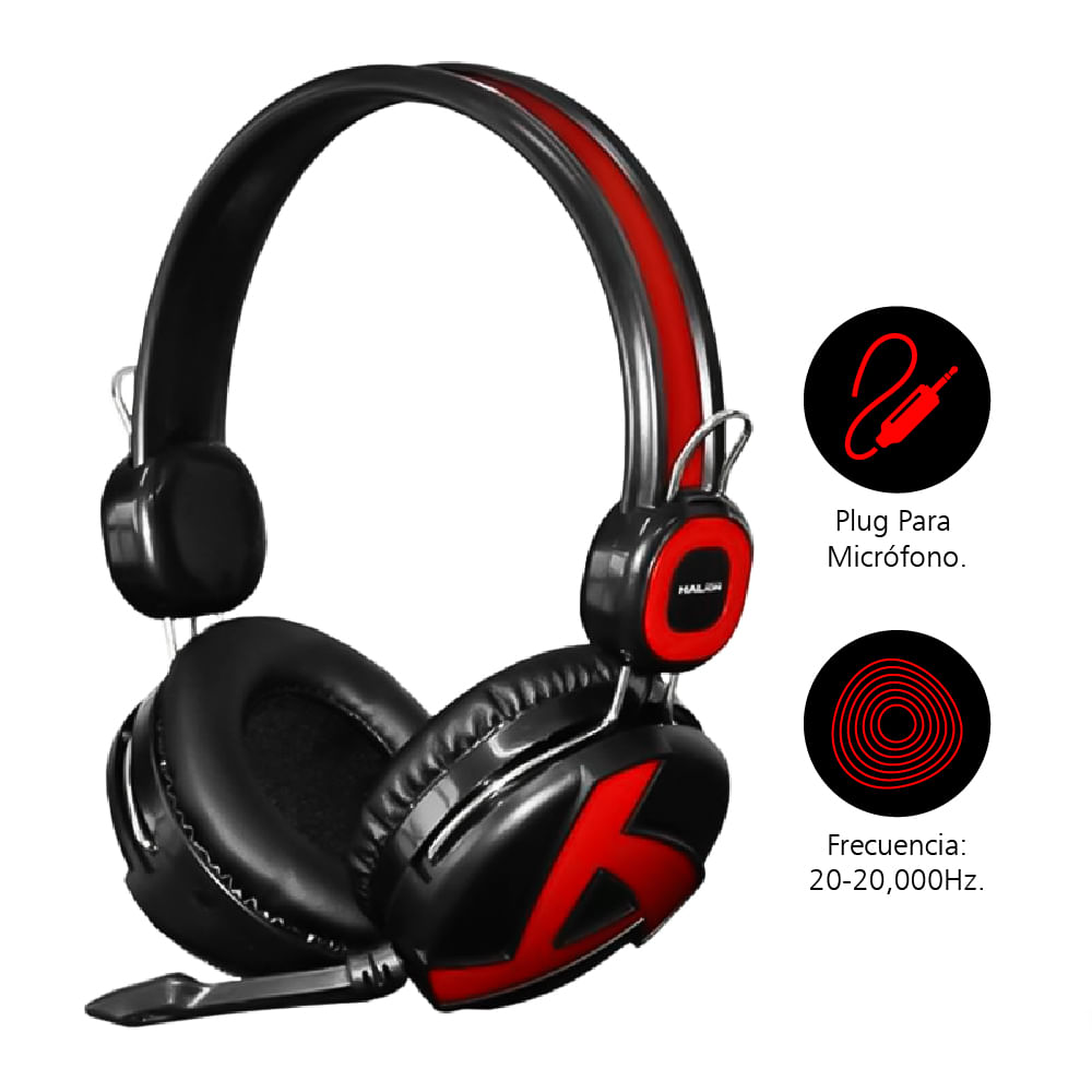 Auricular Para pc Halion Ha-211 Rojo
