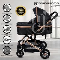 Coche Cuna Moisés de Lujo «MILLION COMFORT» Negro
