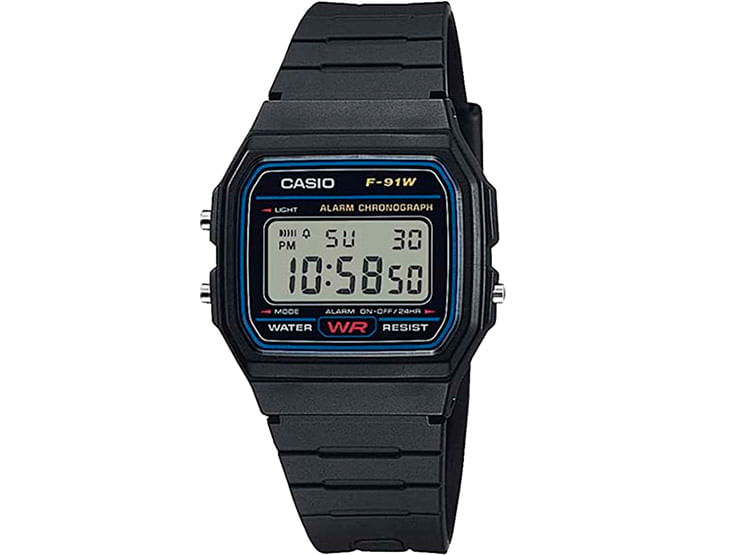 Reloj Casio F91W-1 Vintage Negro de Resina