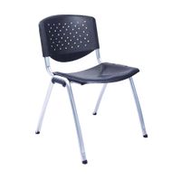Silla Fija De Visita Prisma Negro Tubo Gris Ofideas
