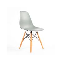 Silla De Comedor Diseño Eames Gris Polipropileno Ofideas