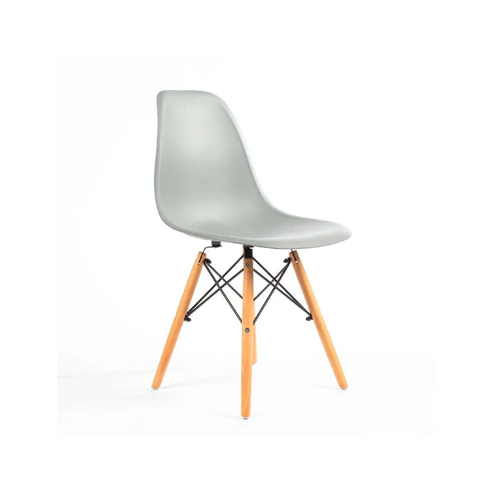 Silla De Comedor Diseño Eames Gris Polipropileno Ofideas