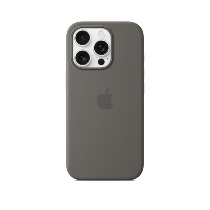 CASE PARA IPHONE 16 PRO DE SILICONA PLOMO