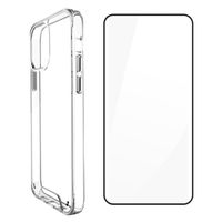 PACK COMPATIBLE CON IPHONE 15 PRO DE CASE TRANSPARENTE SPACE Y PROTECTOR DE PANTALLA 21D