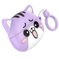 AUDIFONOS INALAMBRICOS HOCO EW48 AURICULARES BLUETOOTH CON FUNDA GATO LILA