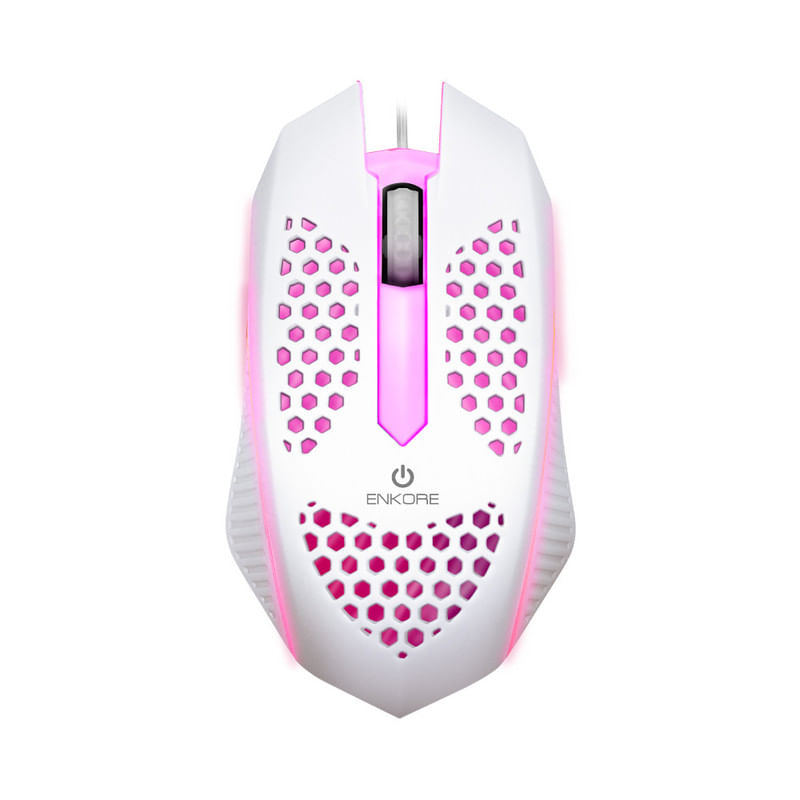 MOUSE GAMER ALAMBRICO ENKORE LEVITRON 107 BLANCO ILUMINCACION LED