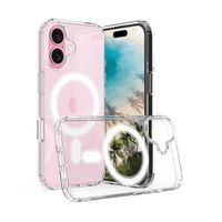CASE COMPATIBLE CON IPHONE 16 TRANSPARENTE CON MAGSAFE