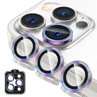PROTECTOR DE CAMARA METALICO COMPATIBLE CON IPHONE 16 PRO MAX-16 PRO RAINBOW