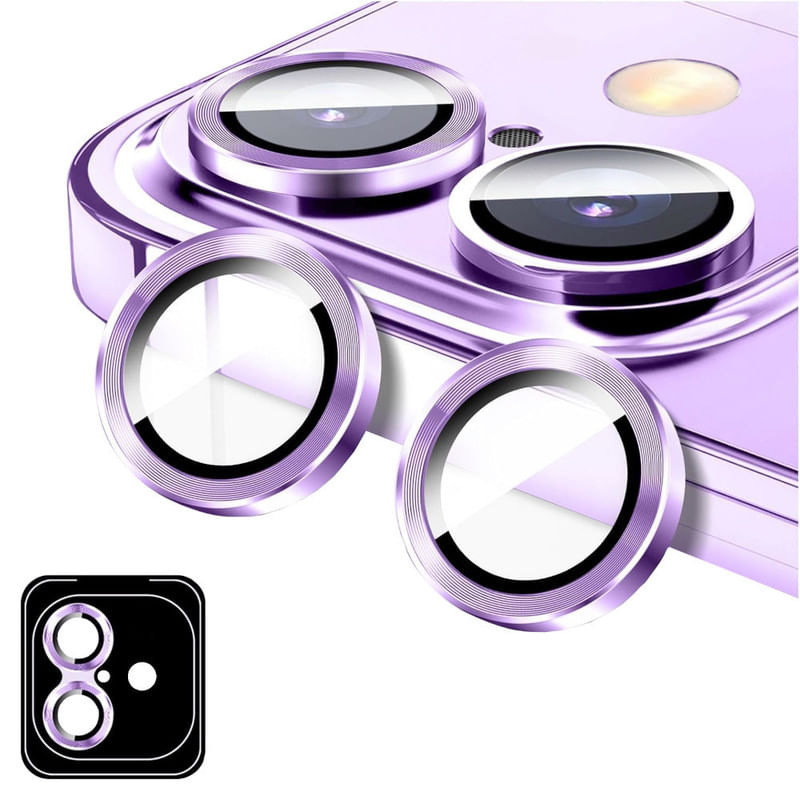 PROTECTOR DE CAMARA METALICO COMPATIBLE CON IPHONE 16-16 PLUS PURPLE