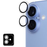 PROTECTOR DE CAMARA METALICO COMPATIBLE CON IPHONE 16-16 PLUS CLEAR