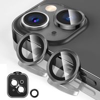 PROTECTOR DE CAMARA METALICO COMPATIBLE CON IPHONE 15-15 MINI GRAPHITE