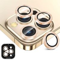PROTECTOR DE CAMARA METALICO COMPATIBLE CON IPHONE 15 PRO MAX-15 PRO GOLDEN
