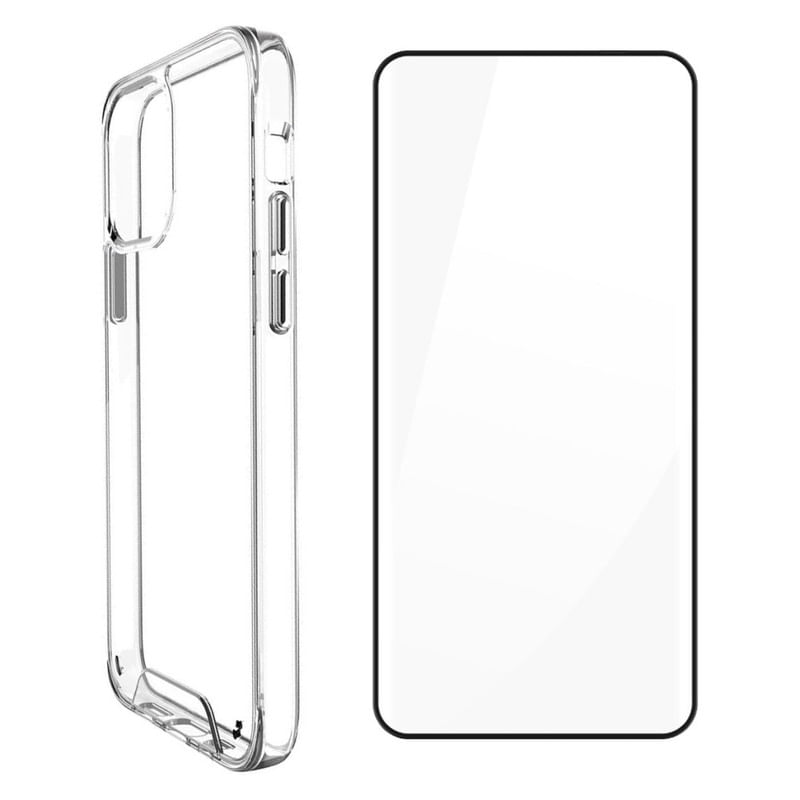 PACK COMPATIBLE CON IPHONE 15 DE CASE TRANSPARENTE SPACE Y PROTECTOR DE PANTALLA 21D