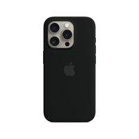 CASE PARA IPHONE 15 PRO DE SILICONA NEGRO