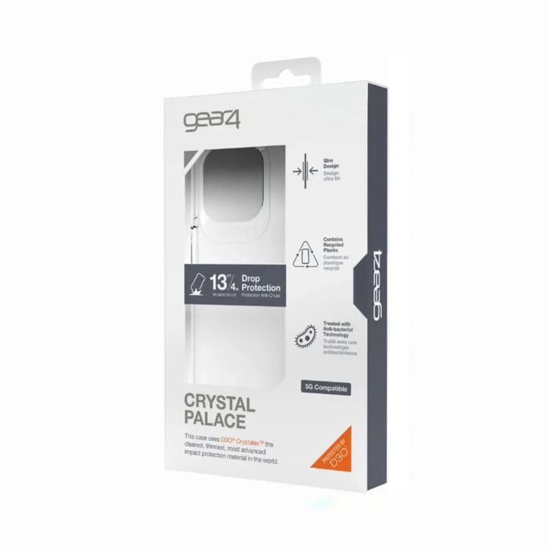 CASE TRANSPARENTE COMPATIBLE CON IPHONE 15 GEAR4 CRYSTAL PALACE CLEAR MAGSAFE
