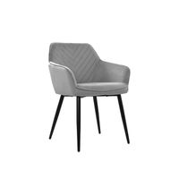 Silla De Comedor Diseño Milei Tapizado Gris Ofideas