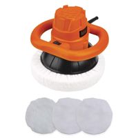 Pulidora Orbital 10  120 W 3200 Rpm + 3 Bonetes Black+Decker