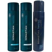 Shampoo para Rizos 250ml + Acondicionador + Mousse Sebastian Twisted