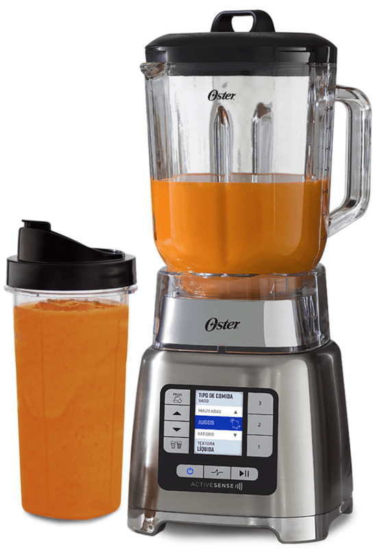 Licuadora Oster ActiveSense Metálica BLSTTDGNBG con Recetario y Tomatodos