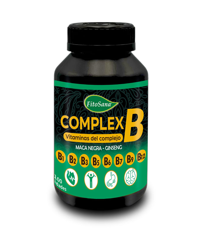 COMPLEX B CON MACA NEGRA Y GINSENG FITOSANA - CAPSULAS 100U