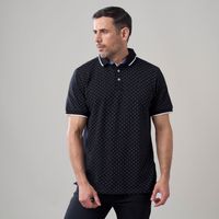 Polo Hombre Madison Print Cuello Borde Manga Corta