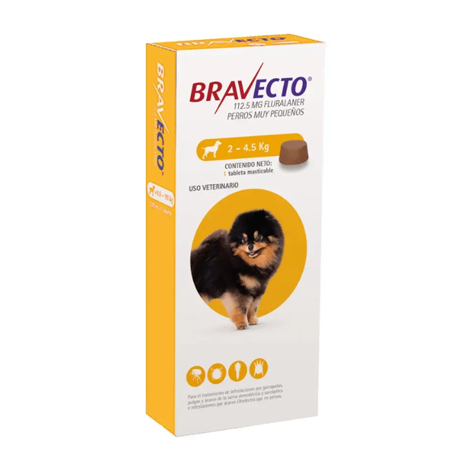 Bravecto para perros de 2- 4.5kg masticable