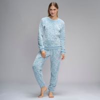 Pijama Mujer Embossed Coral Hypnotic Manga Larga