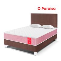 Dormitorio PARAISO Medallón Chocolate 2 Plz + 2 Almohadas + Protector