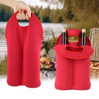BOLSA DE REGALO TRANSPORTE PARA VINO O BOTELLAS WINE BAG COLOR ROJO