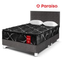Dormitorio PARAISO Super Star Negro Queen Acero