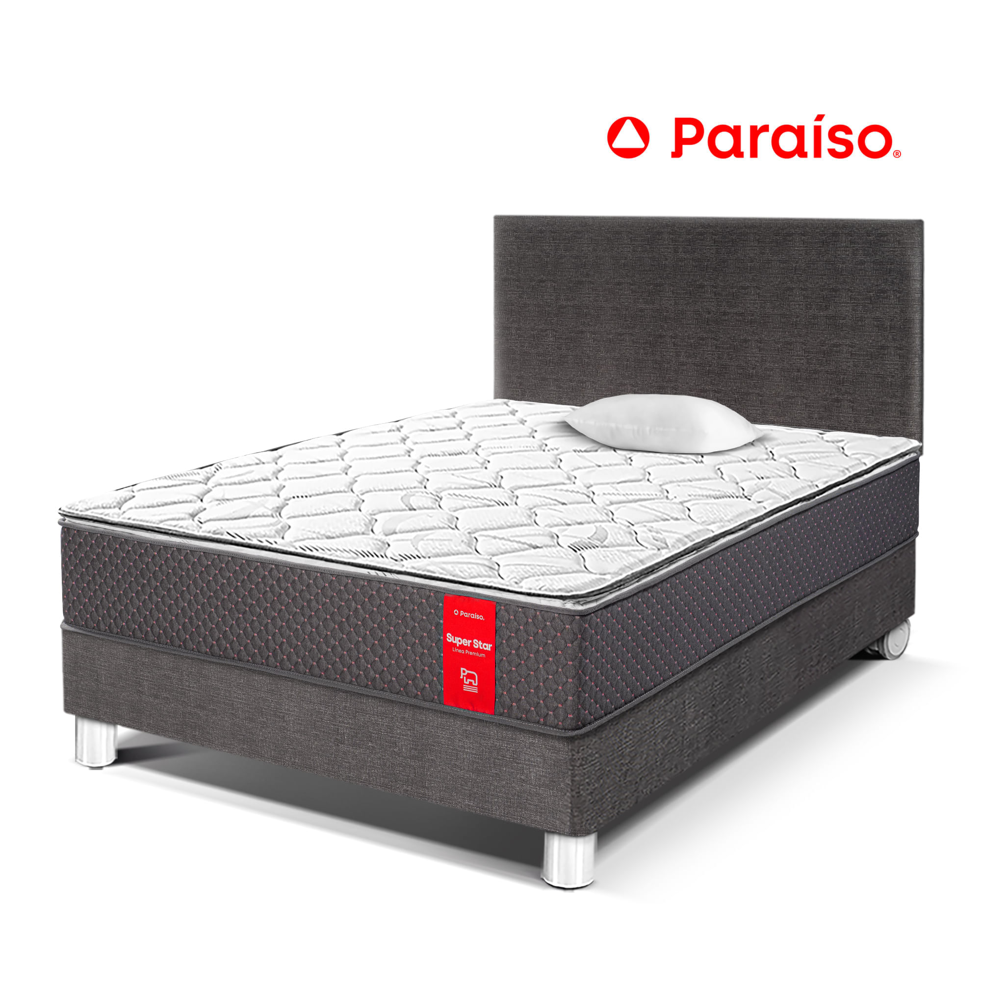 Dormitorio PARAISO Super Star 1.5 Plz + 1 Almohada + Protector
