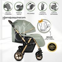 Coche Moisés Con Accesorios «VALEN PRO» Verde