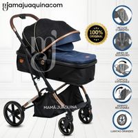 Coche Cuna Moisés de Lujo «SATURN ULTRA» Azul