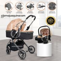Coche Cuna Moisés de Lujo «XPAIN» Melón