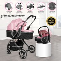 Coche Cuna Moisés de Lujo «XPAIN» Rosa