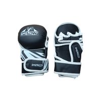 Guante Vale Todo Talla S Mma Lucha Kickboxing Acolchonado Grueso Negro Blanco