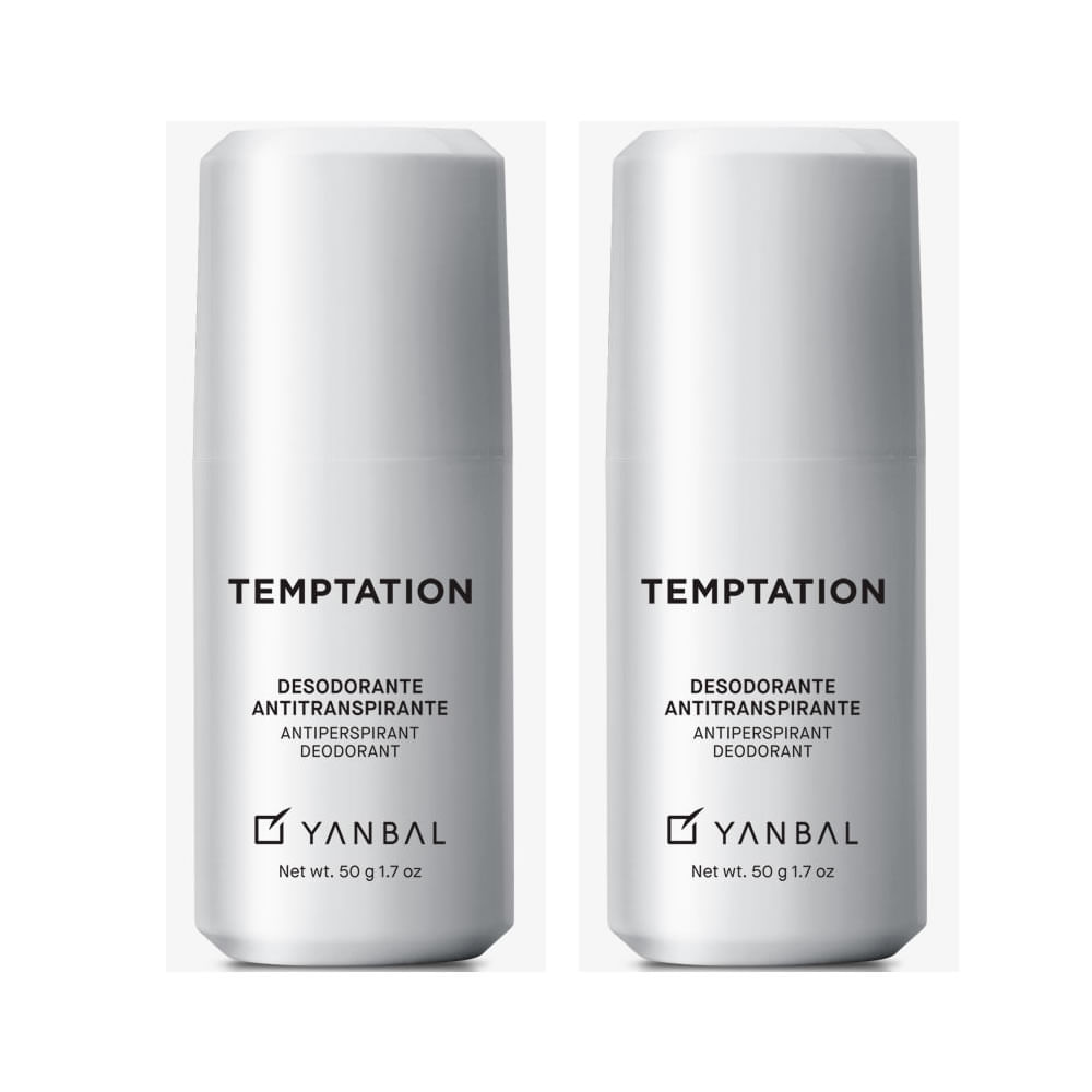 Set x 2 Temptation Desodorante Perfumado Roll on Hombre